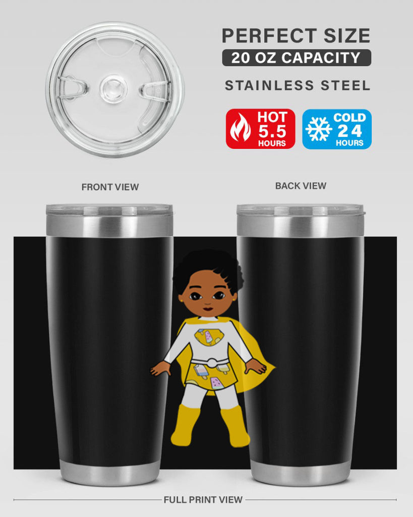 super kid 10#- black men - boys- tumbler
