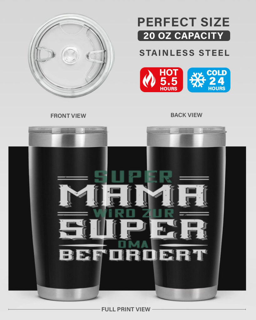 super mama wird zur 9#- grandpa - papa- Tumbler