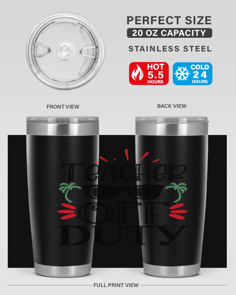 teacher off duty Style 142#- teacher- tumbler