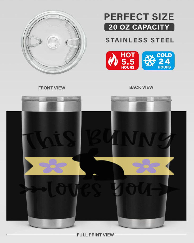 this bunny loves you 10#- easter- Tumbler