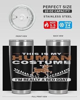 this is my human costume im really a red goat Style 1#- goat- Tumbler