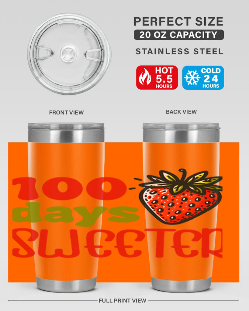 100 days sweeter Sublimation 34#- 100 days of school- Tumbler