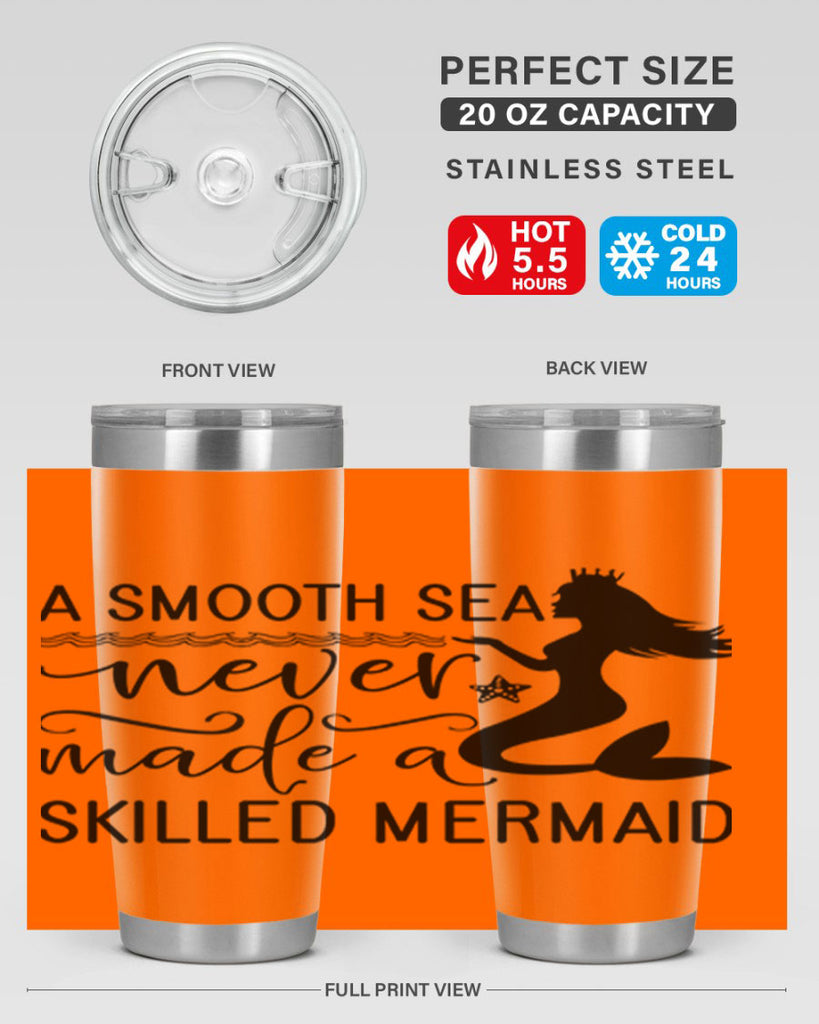 A smooth sea never made 12#- mermaid- Tumbler