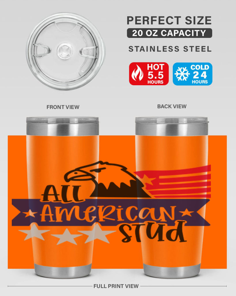 All American Stud Style 142#- Fourt Of July- Tumbler