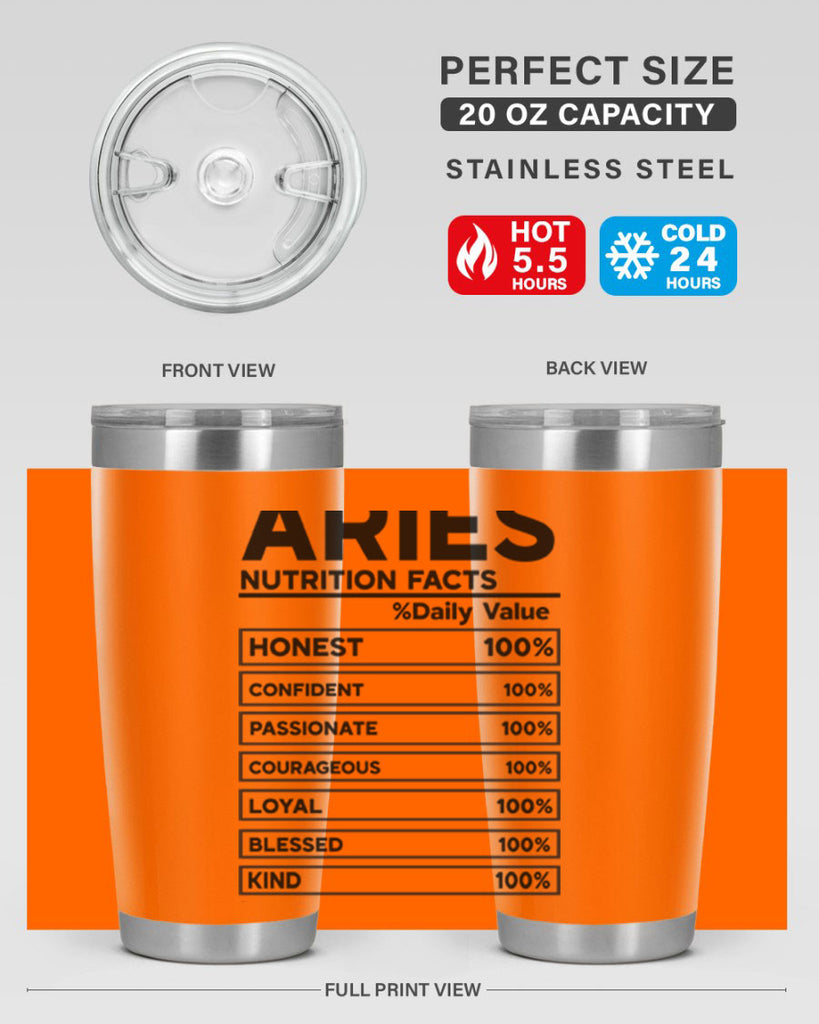 Aries Nutrition Facts 97#- zodiac- Tumbler