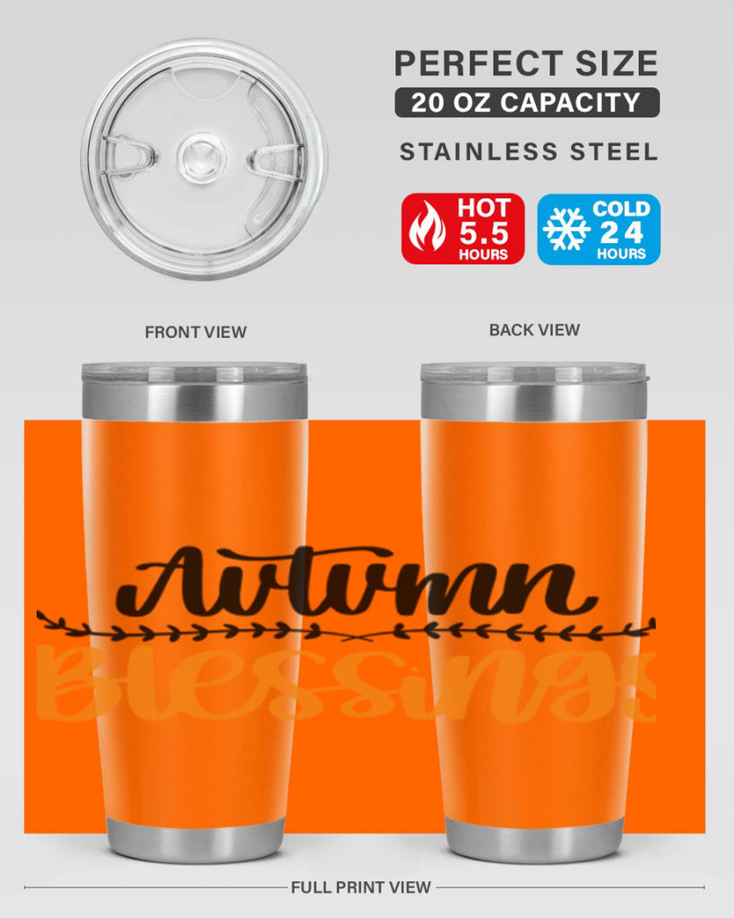 Autumn Blessings 473#- fall- Tumbler