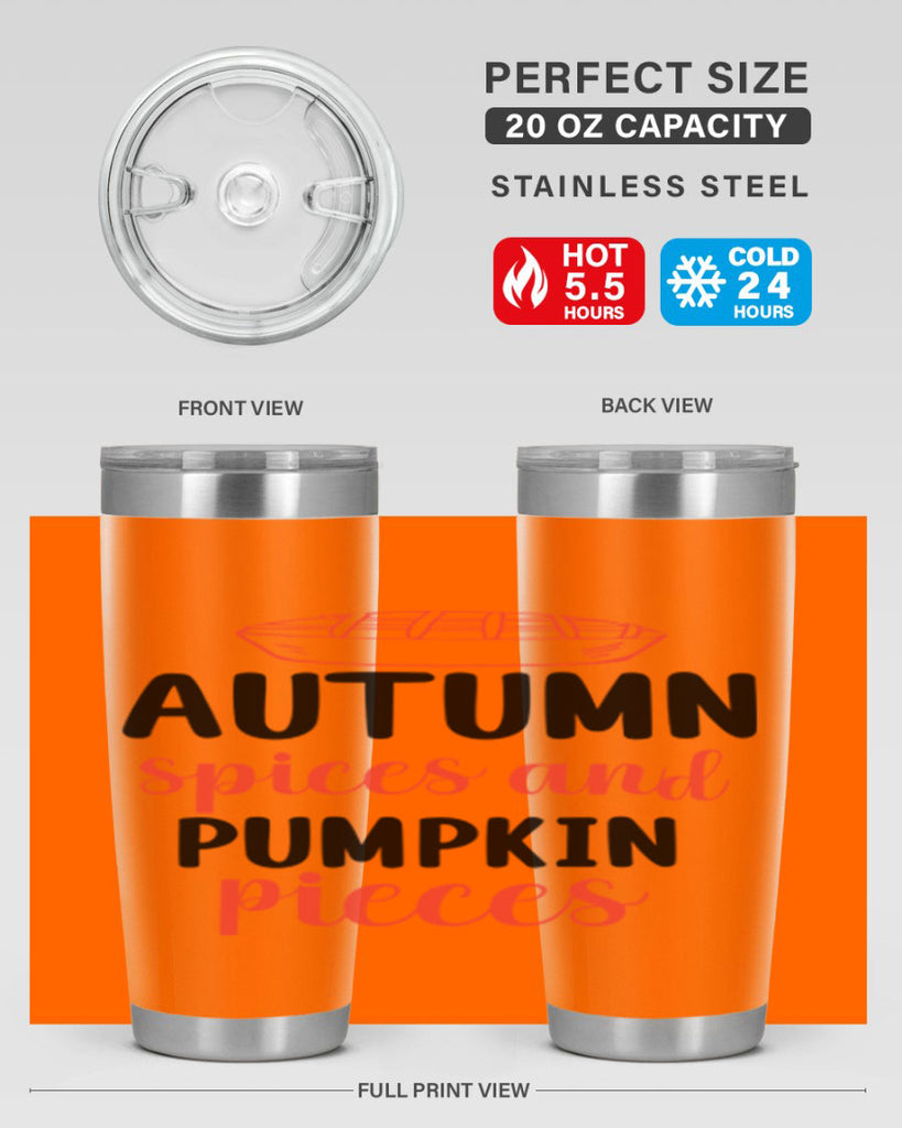Autumn spices and pumpkin pieces 32#- fall- Tumbler