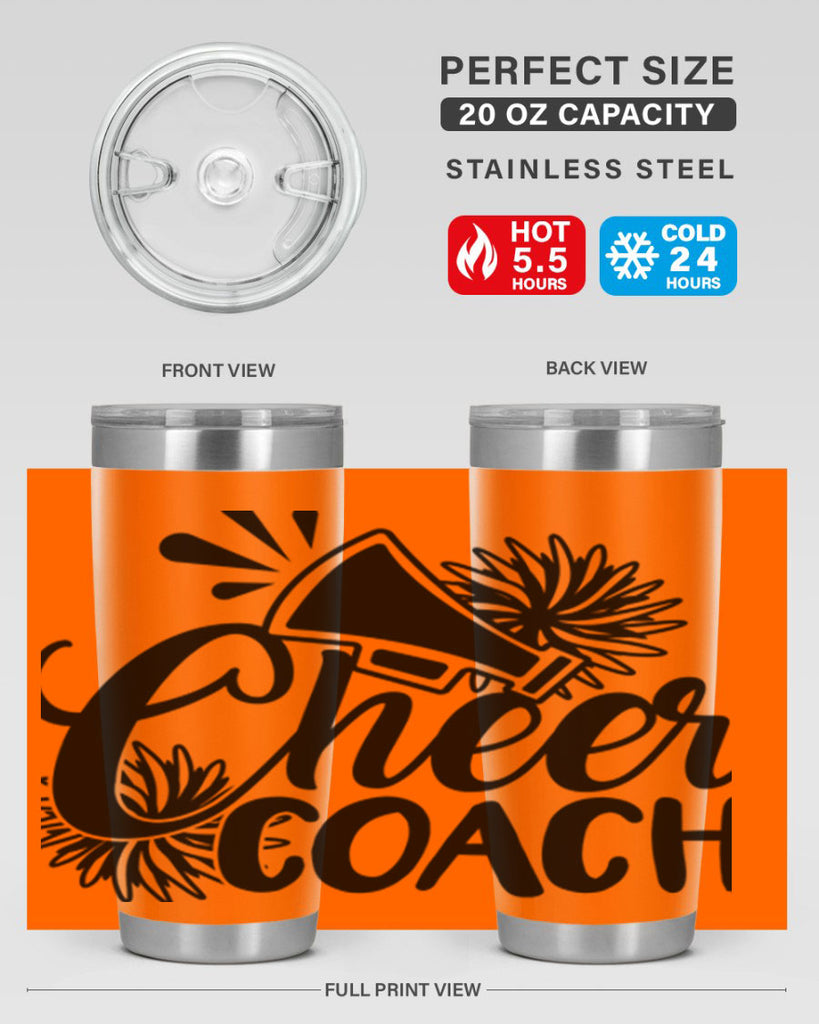 Cheer coach 1392#- cheer- Tumbler