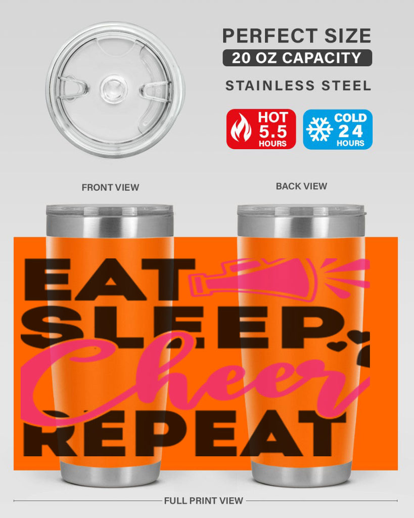 Eat Sleep Cheer Repeate 1315#- cheer- Tumbler