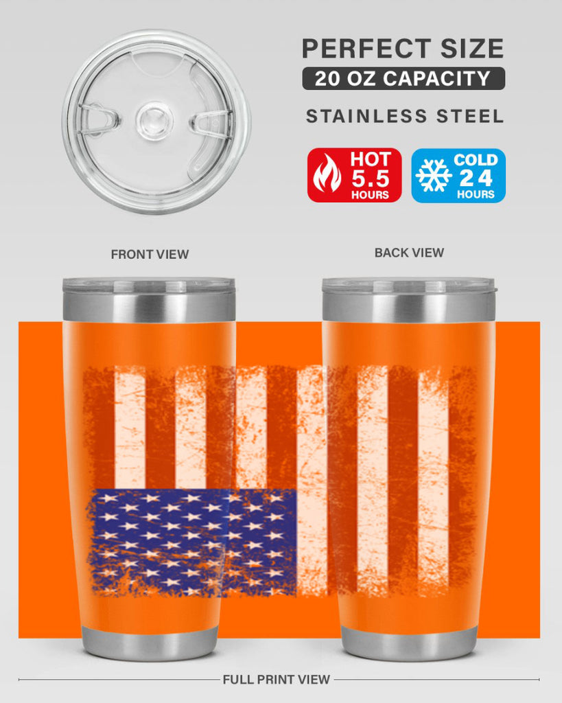 Grunge Flag 52#- Us Flags- Tumbler