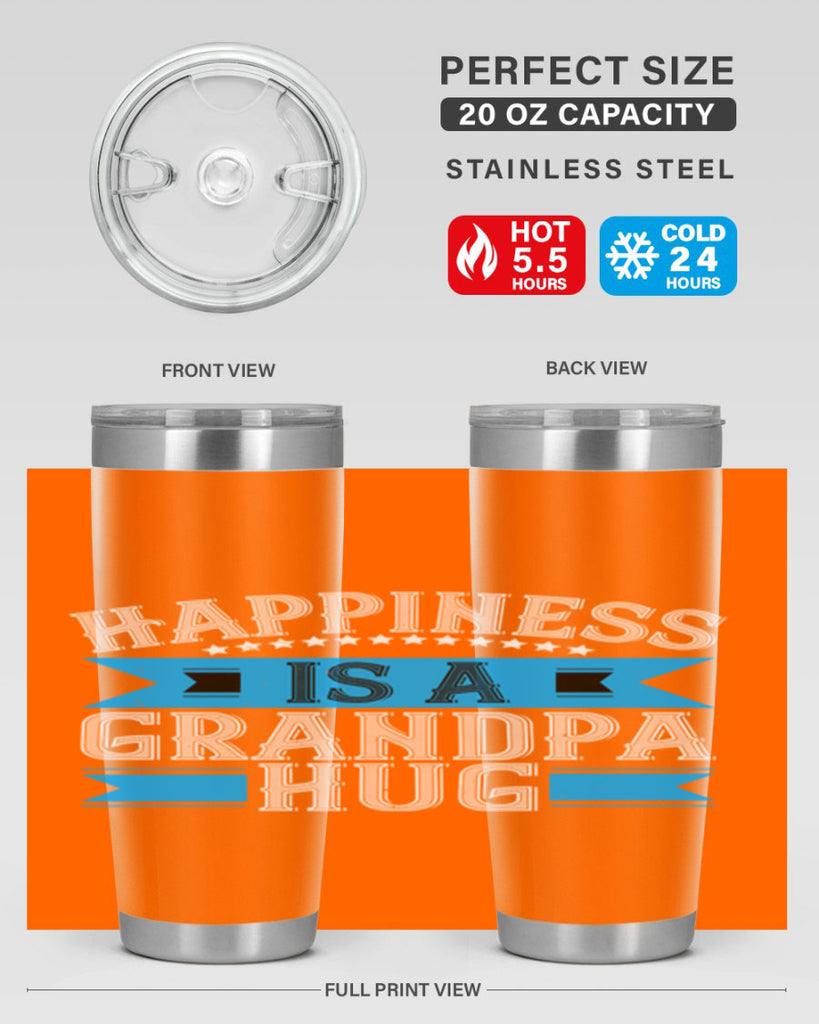 Happiness is a grandpa hug 94#- grandpa - papa- Tumbler