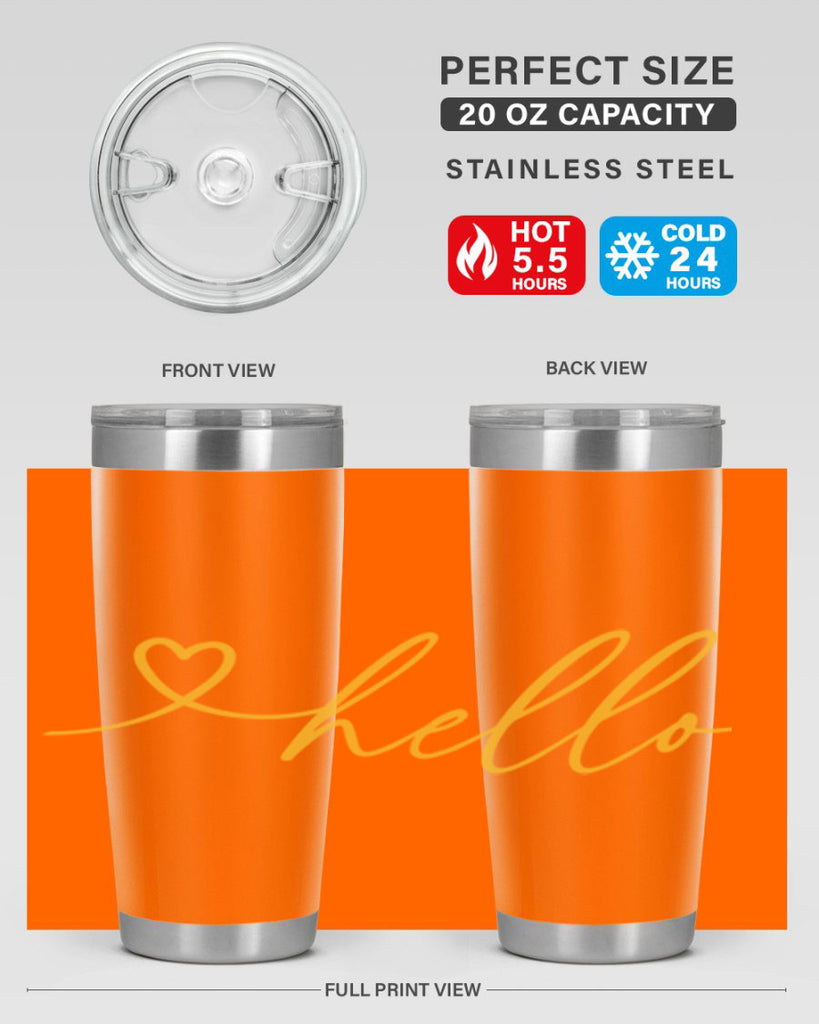 Hello heart183#- spring- Tumbler