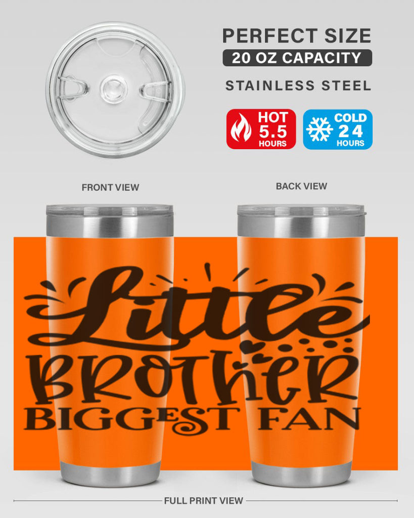Little Brother Biggest Fan 2056#- baseball- Tumbler
