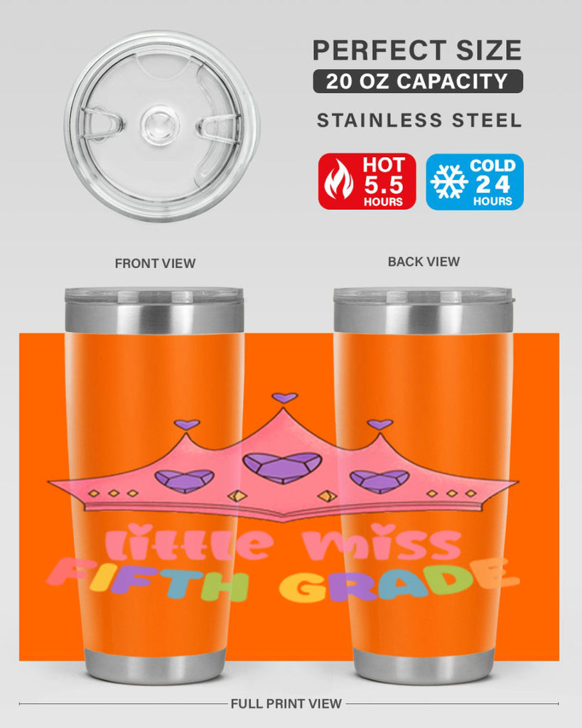 Little Miss 5th Grade 18#- 5th grade- Tumbler