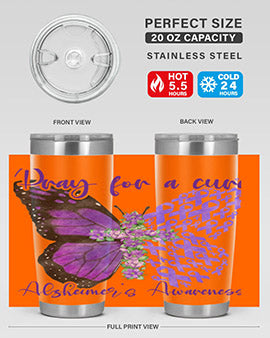 Pray For A Cure AlzheimerS Awareness 208#- alzheimers- Tumbler