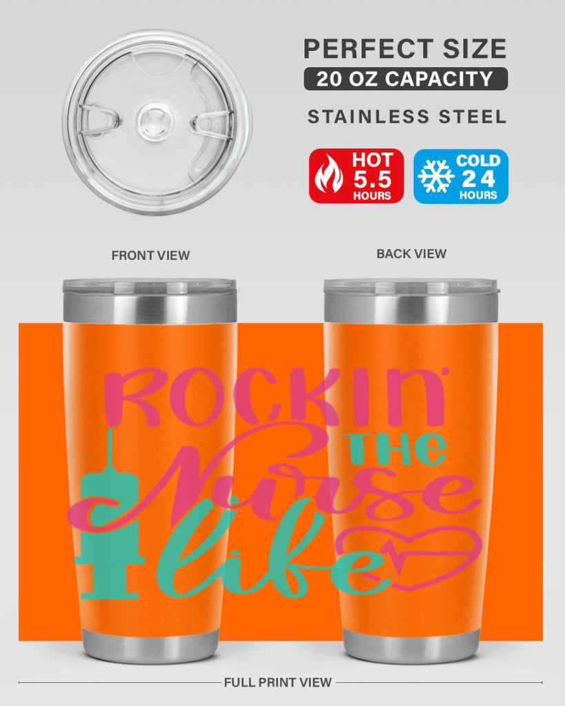 Rockin The Nurse Life Style Style 55#- nurse- tumbler