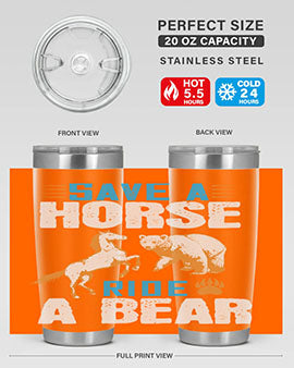 Save a horse, ride a bear 27#- Bears- Tumbler