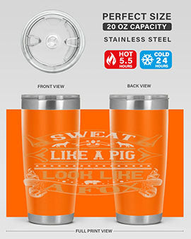 Sweat like a pig look like a fox Style 30#- pig- Tumbler