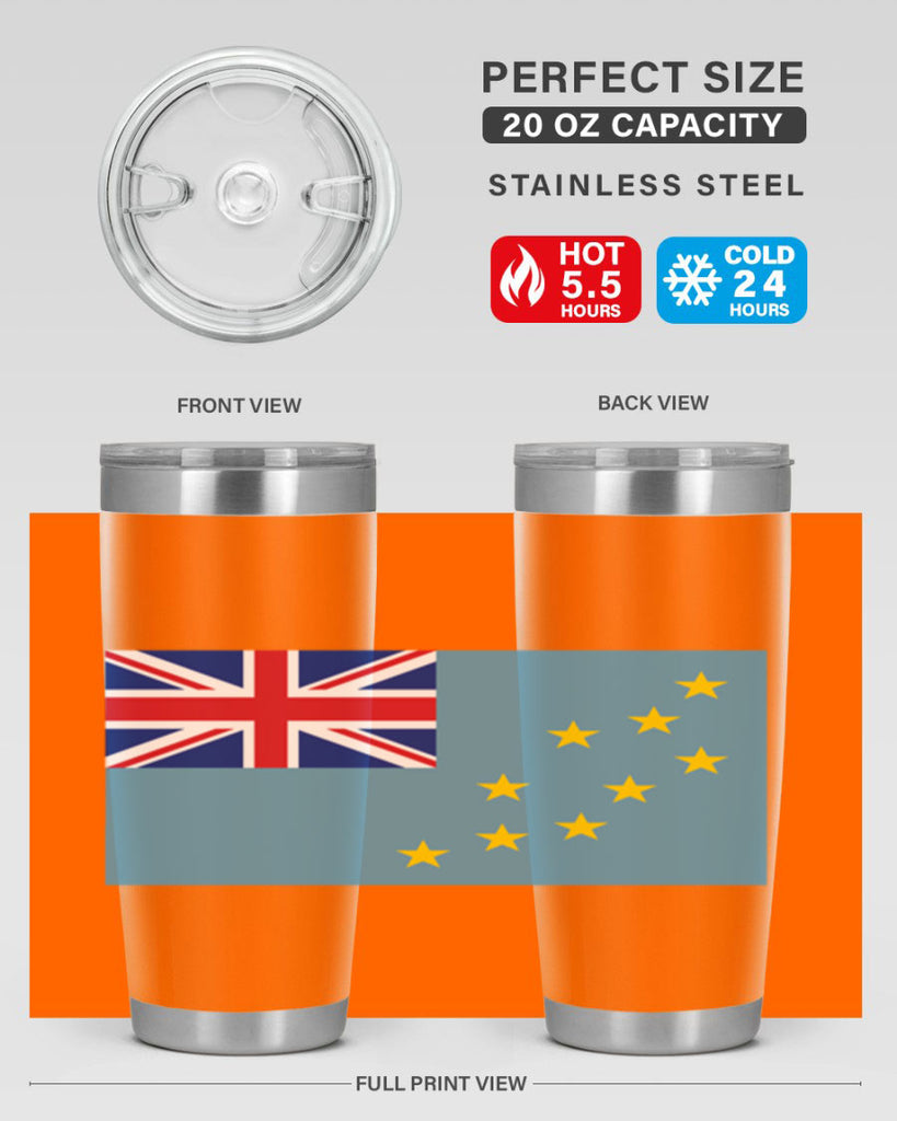 Tuvalu 15#- world flags- Tumbler