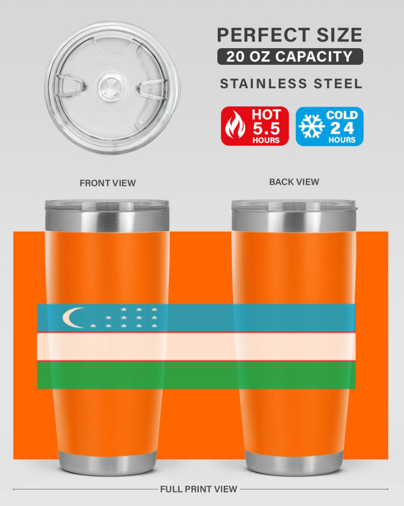 Uzbekistan 8#- world flags- Tumbler