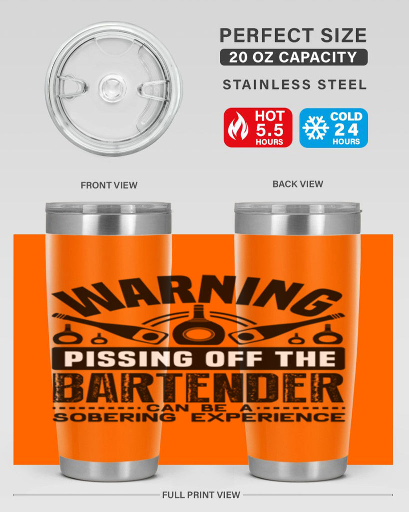 Warning Style 10#- bartender- tumbler