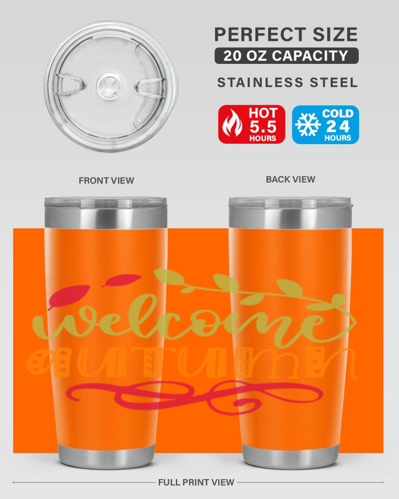 Welcome Autumn 629#- fall- Tumbler