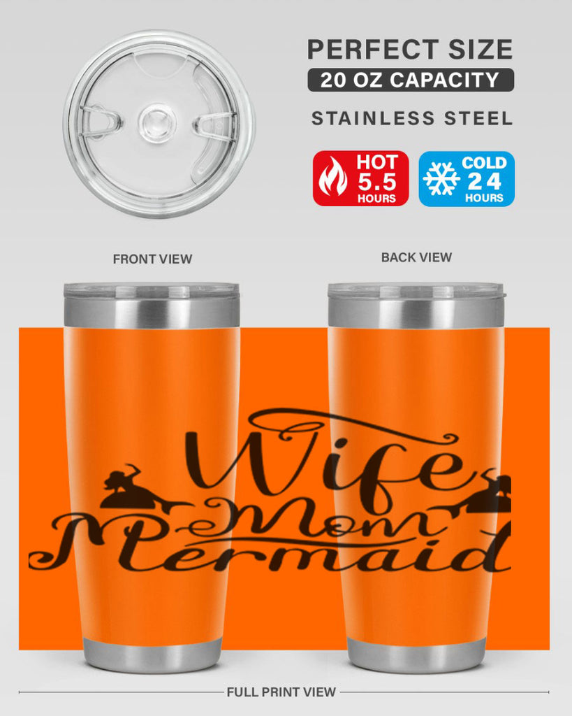 Wife Mom Mermaid 671#- mermaid- Tumbler