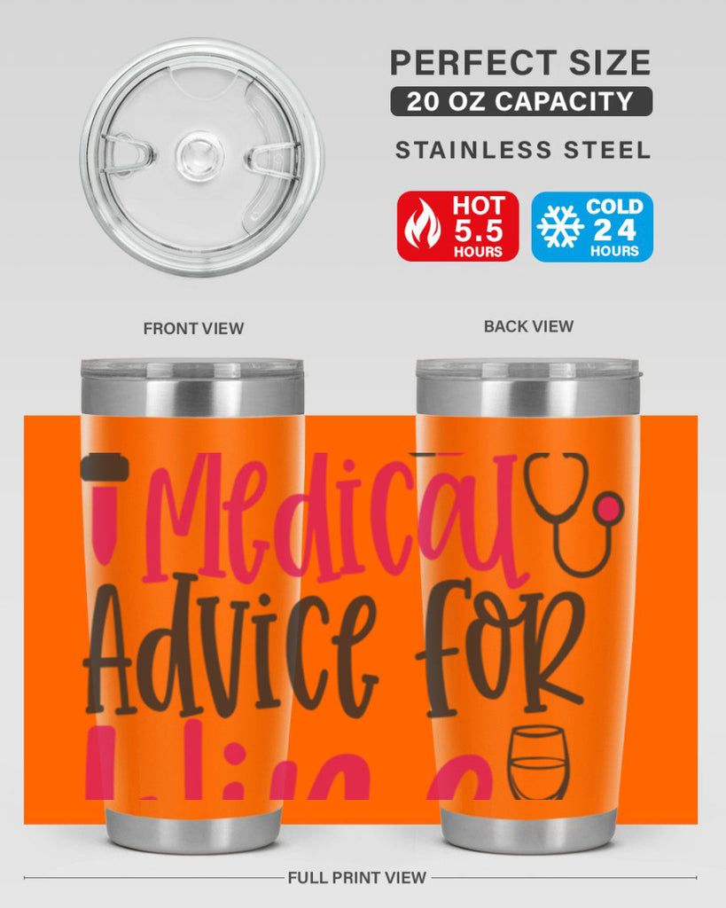 Will Trade Medical Advice for Wine Style Style 9#- nurse- tumbler