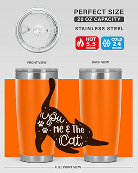 You Me The Cat Style 111#- cat- Tumbler