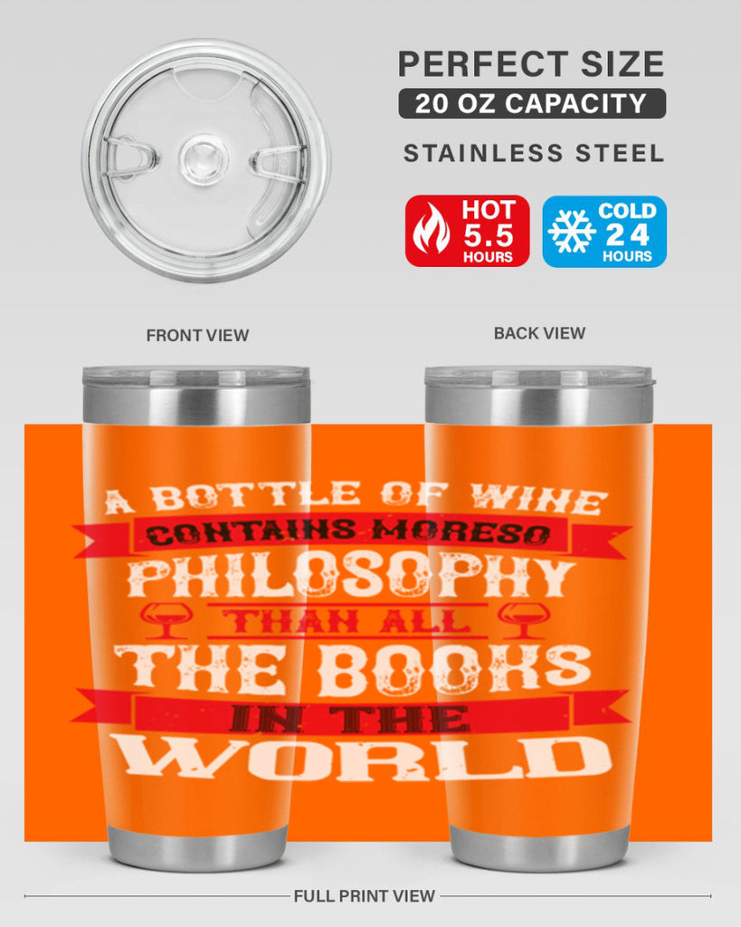 a bottle of wine contains moreso 96#- wine- Tumbler