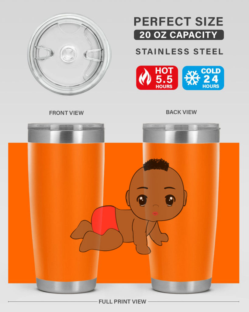 black baby boy 5#- black men - boys- tumbler