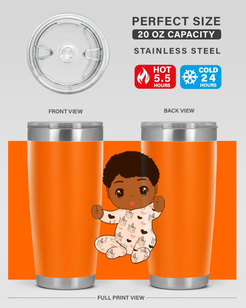 black baby boy 8#- black men - boys- tumbler