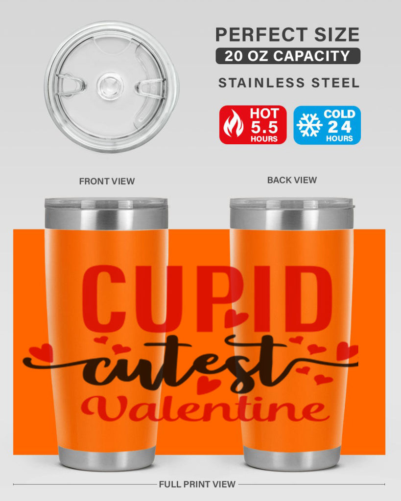 cupid cutest valentine 72#- valentines day- Tumbler