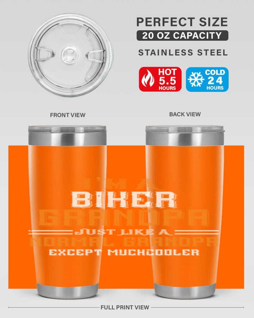im a biker grandpa just like a normal grandpa except muchcooler 38#- grandpa - papa- Tumbler