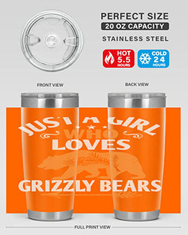 just a girl who loves Grizzly Bears 20#- Bears- Tumbler
