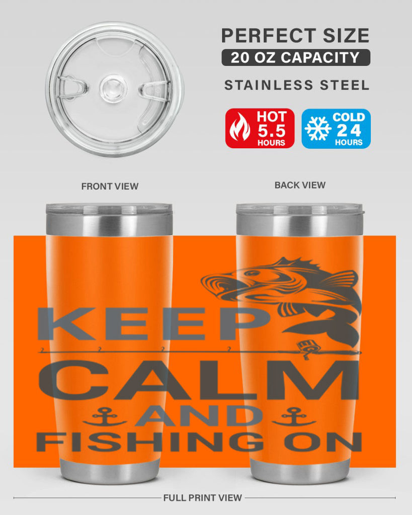 keep calm 65#- fishing- Tumbler