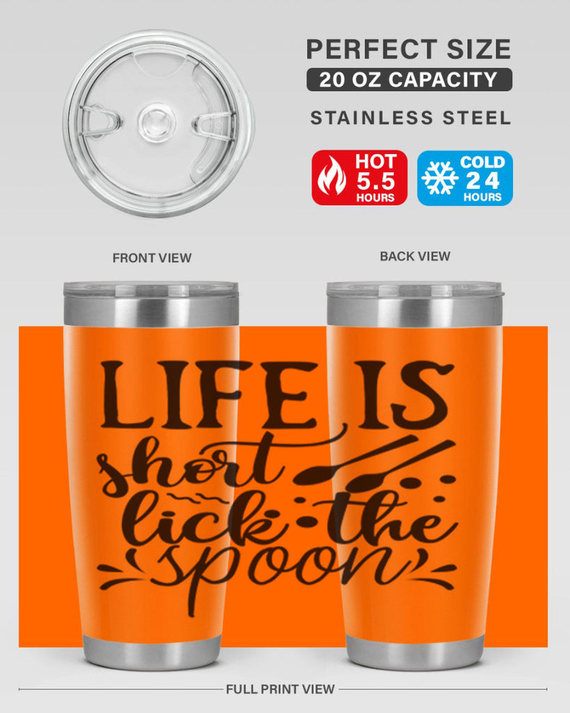 life is short lick the spoon 23#- kitchen- Tumbler