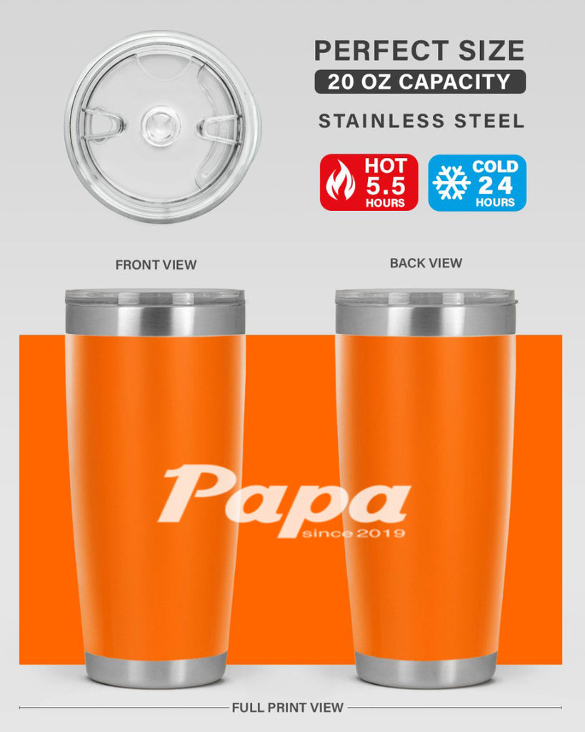 papa since 128#- grandpa - papa- Tumbler