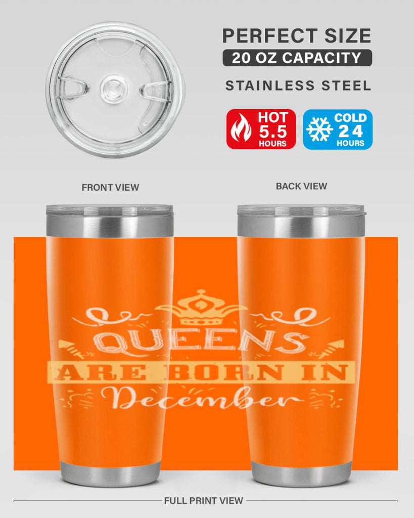 queens are born in December Style 44#- birthday- tumbler