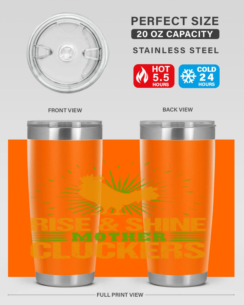 rise and shine mother cluckers 38#- farming and gardening- Tumbler