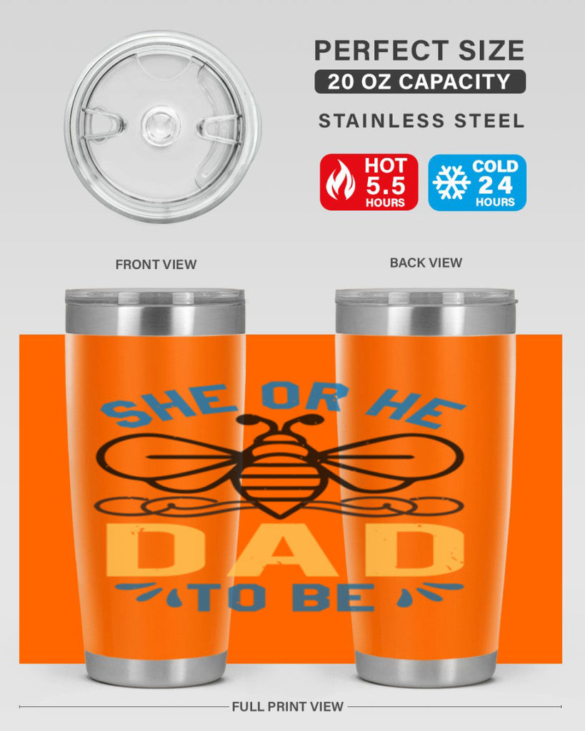 she or he dad to be Style 15#- baby shower- tumbler