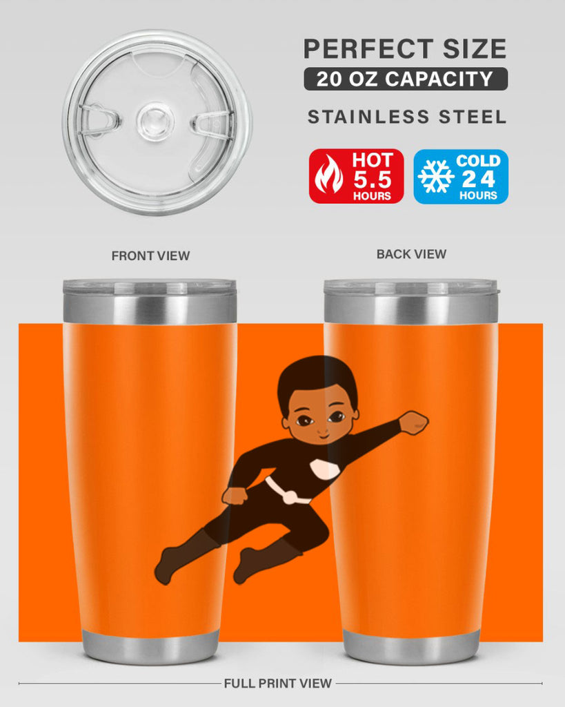 super kid 7#- black men - boys- tumbler