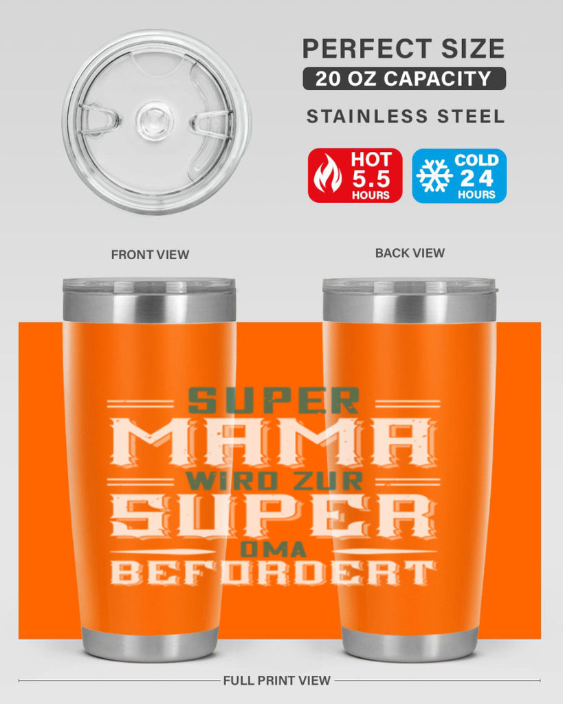 super mama wird zur 9#- grandpa - papa- Tumbler