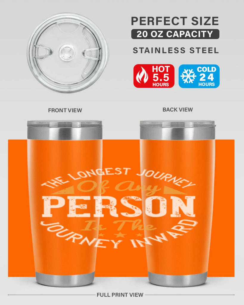 the longest journey of any person is the journey inward 60#- yoga- Tumbler