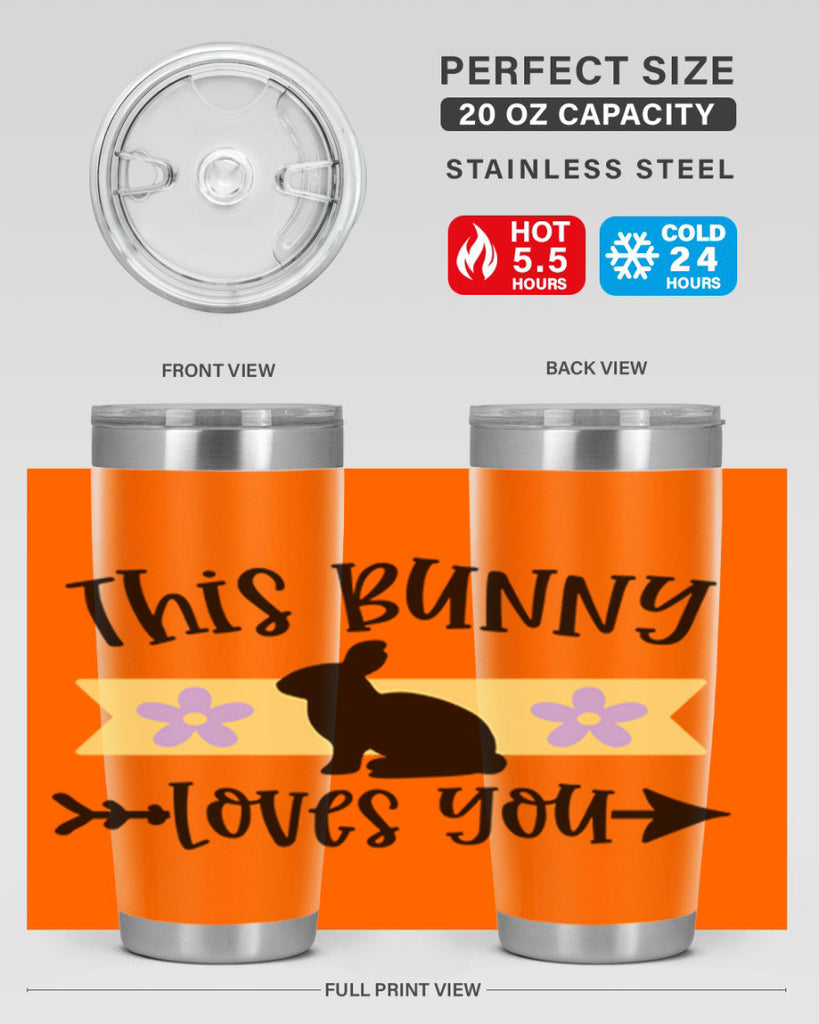 this bunny loves you 10#- easter- Tumbler
