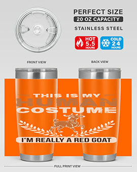 this is my human costume im really a red goat Style 1#- goat- Tumbler