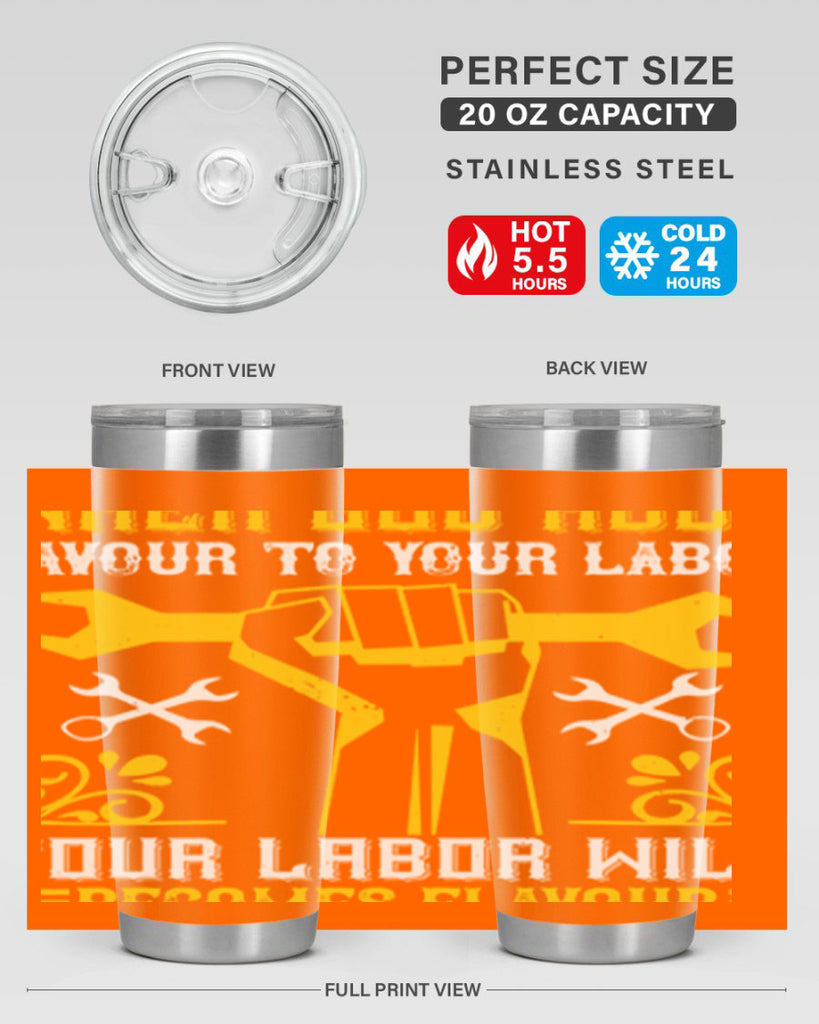 when god adds favour to your labor your labor will becomes flavour 49#- labor day- Tumbler