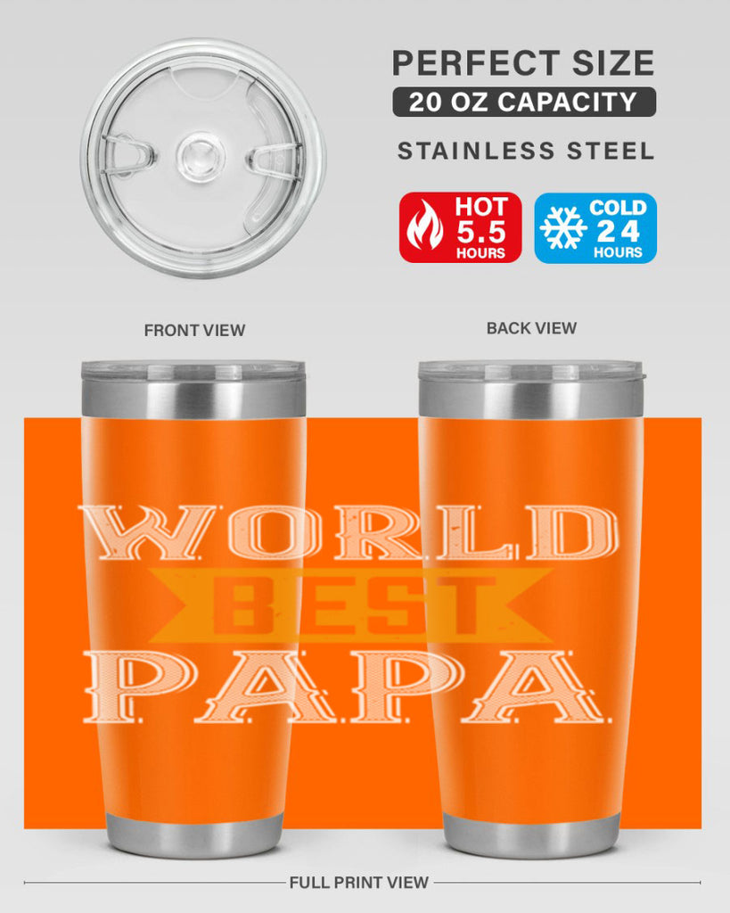 world best papa 1#- grandpa - papa- Tumbler