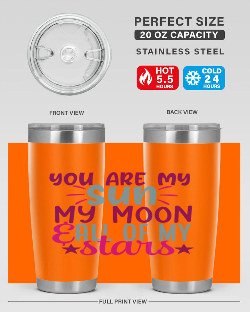 you are my sun my moon all of my stars 5#- family- Tumbler