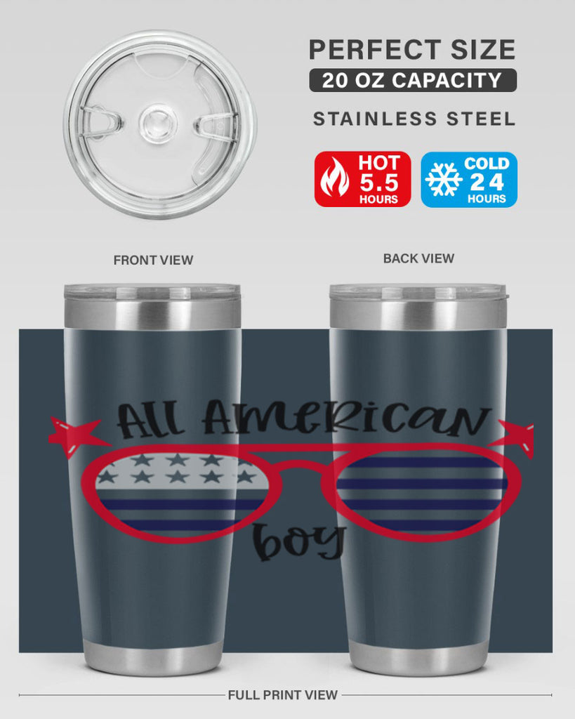 All American Boy Style 141#- Fourt Of July- Tumbler